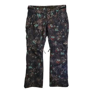 Oakley BioZone FN Dry 15K Regular Fit Womens Snowboard Ski Pants M Floral Print